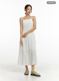 string-waist-sleeveless-maxi-dress-ou411 / White