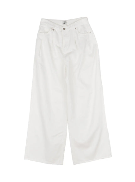 pintuck-wide-pants-co503 / White