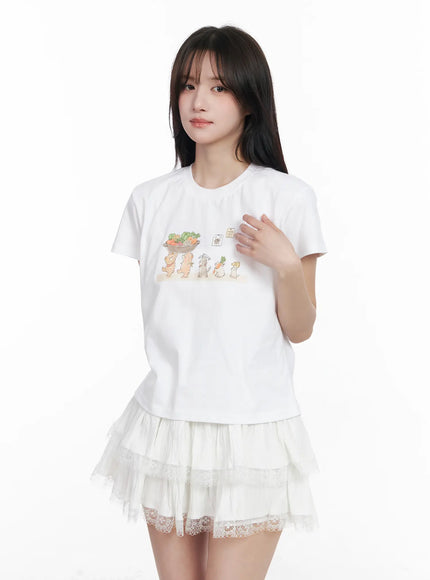 graphic-print-short-sleeve-tee-cm531 / White
