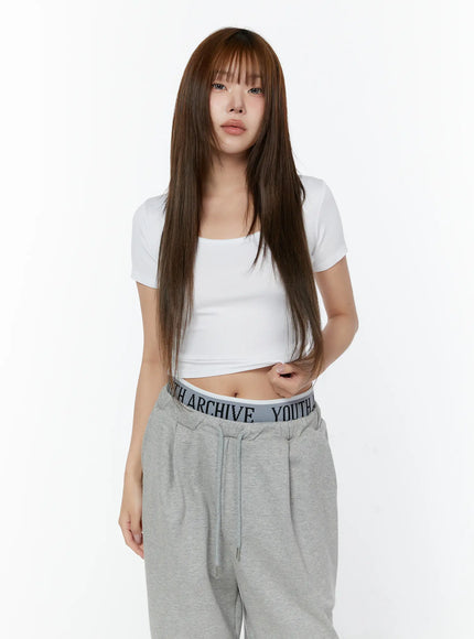 basic-u-neck-crop-tee-cy518 / White