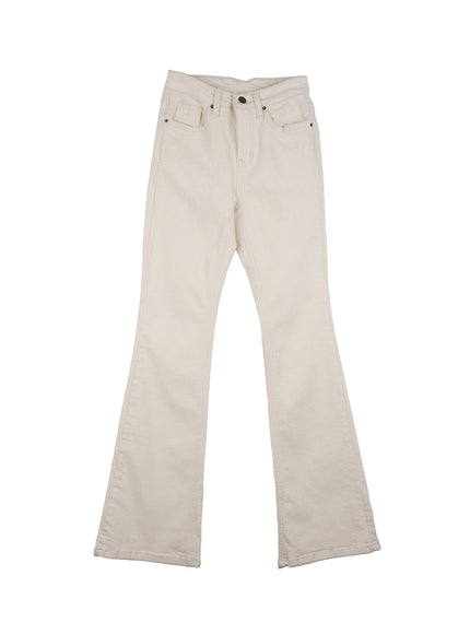 Low-Rise Slim-Fit Flared Trousers CJ508