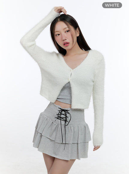 essential-solid-crop-cardigan-cs406 / White