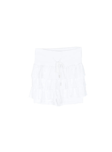 tiered-ruffle-mini-skort-cy529 / White
