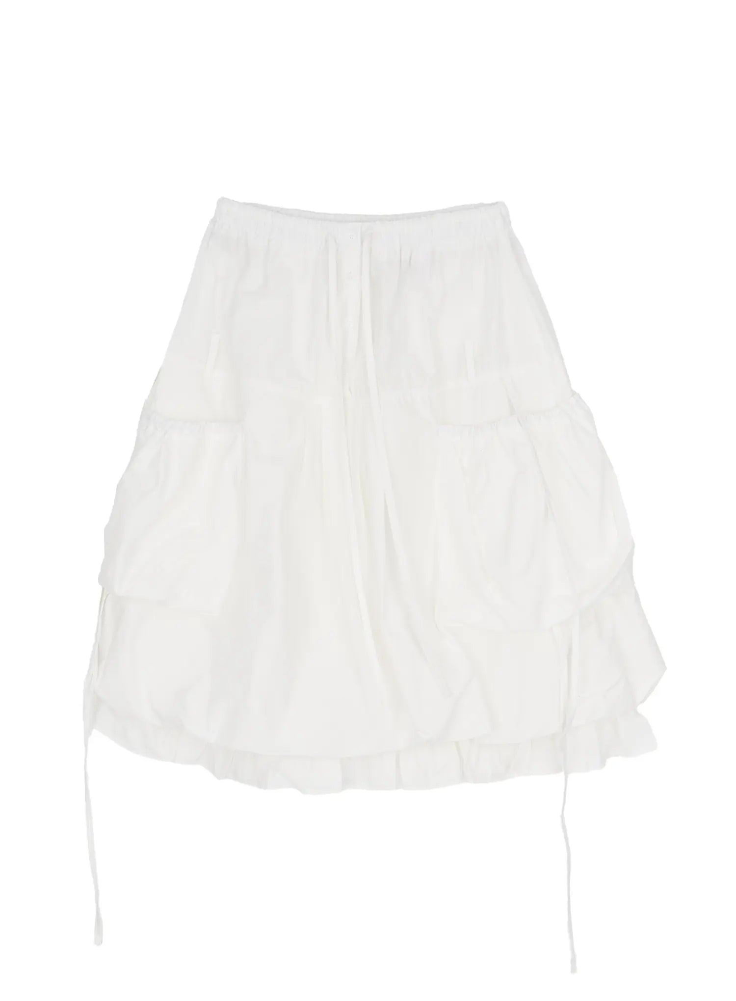 utility-pocket-balloon-midi-skirt-cm512 / White