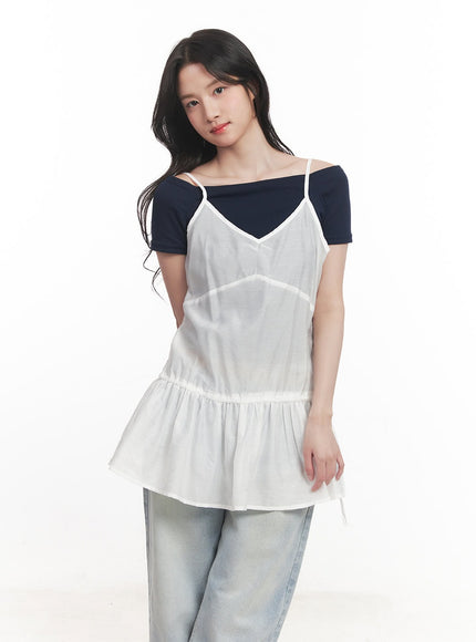 sheer-cami-mini-dress-ca510 / White