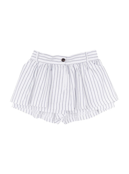 Striped Pleated Mini Skirt CJ526