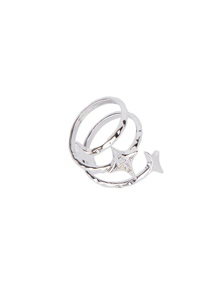 Three Star Silver Ring CO501