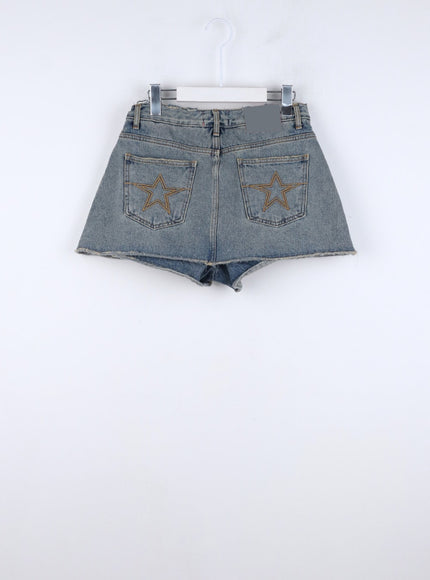 embroidered-star-pocket-denim-skort-co327