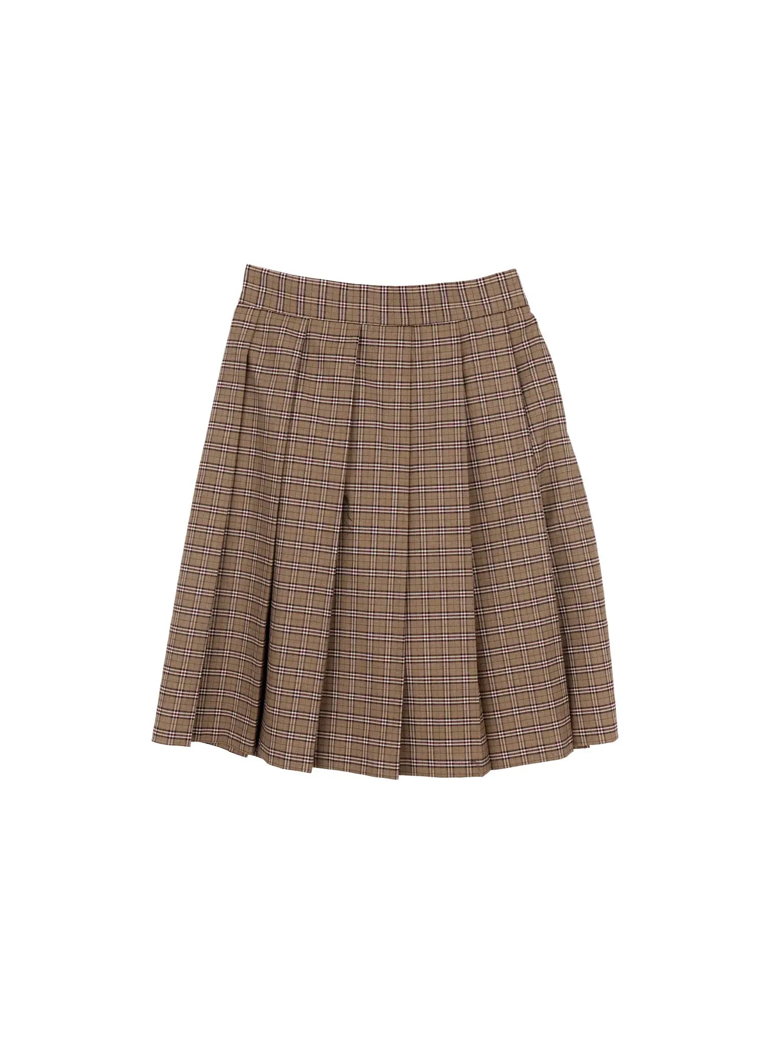Plaid A-Line Midi Skirt CM510