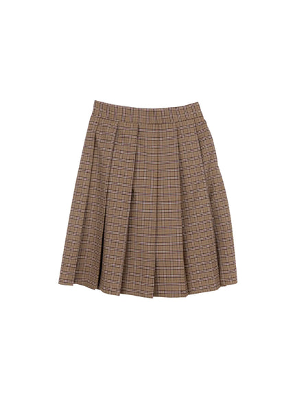 Plaid A-Line Midi Skirt CM510