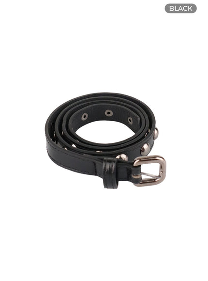 stud-leather-belt-cy417 / Black