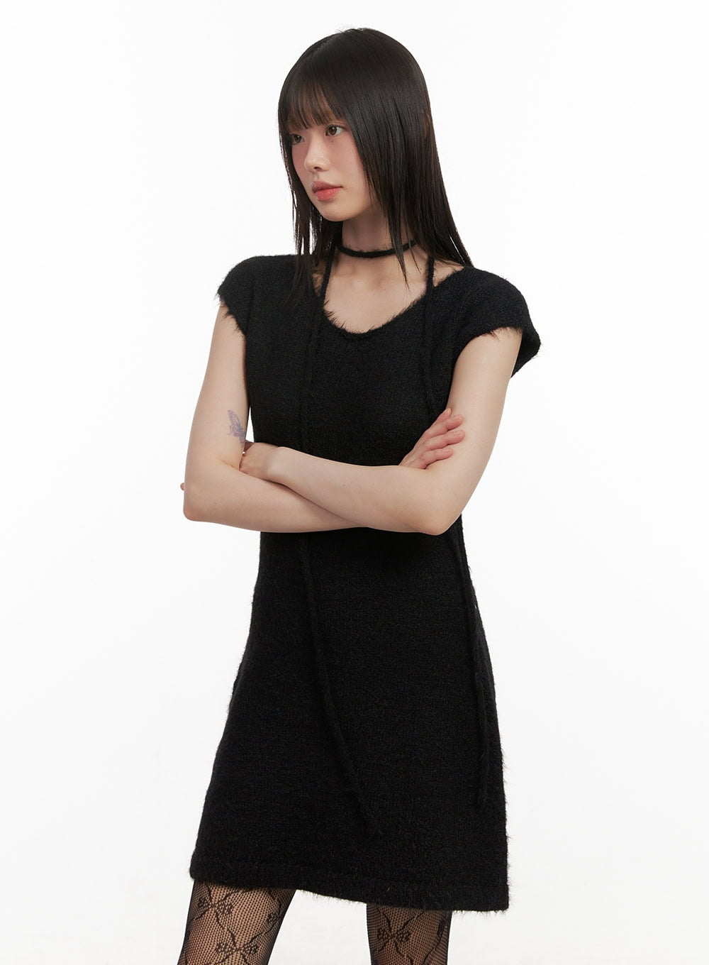 Slim-Fit Wool Blend Mini Dress CJ506