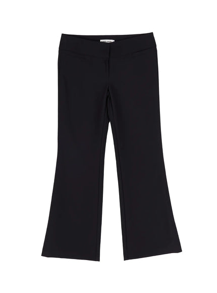 low-rise-straight-leg-pants-cy527 / Black