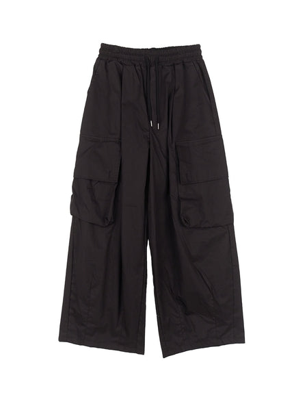 balloon-fit-baggy-cargo-pants-cy520 / Black