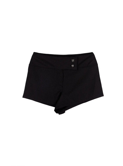 two-button-high-waist-shorts-ca520 / Black