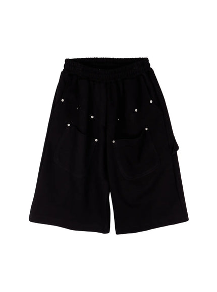 oversized-bermuda-sweat-shorts-ca515 / Black