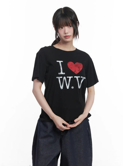 sheer-heart-graphic-tee-cu519 / Black