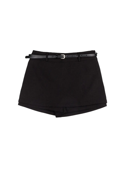 chic-belted-mini-skort-f502 / Black