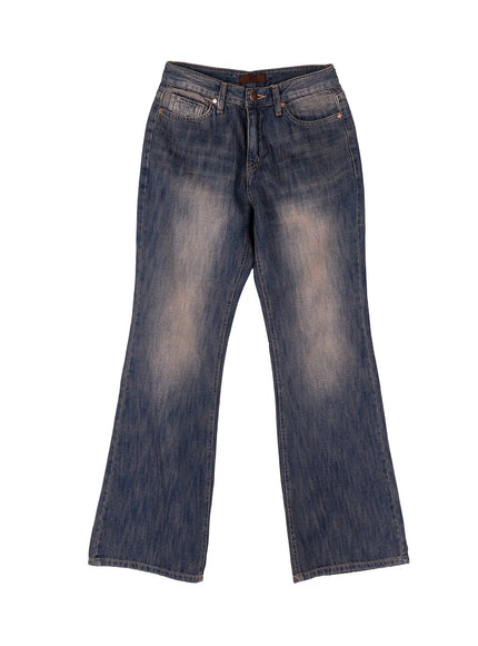 tatyana-vintage-washed-bootcut-jeans-ca515 / Blue
