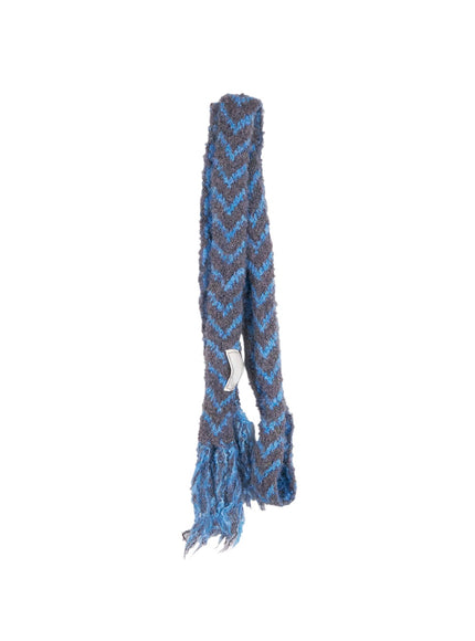 chevron-print-scarf-cn426 / Blue