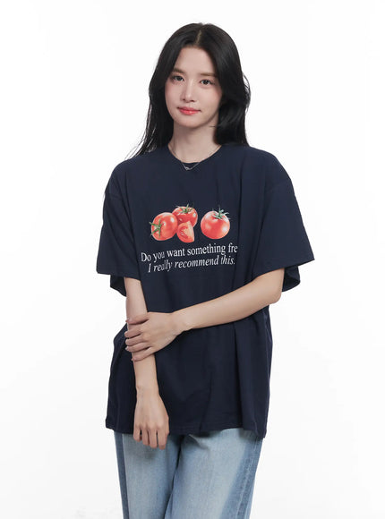 veggie-graphic-tee-cu525 / Dark blue