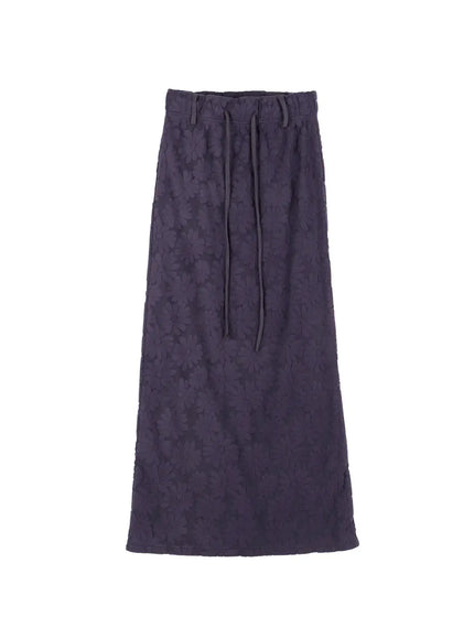 floral-maxi-skirt-cn528 / Dark blue