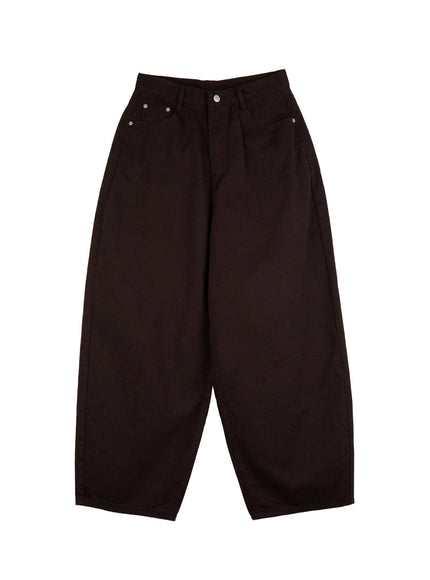 oversized-baggy-trousers-cj521 / Dark brown