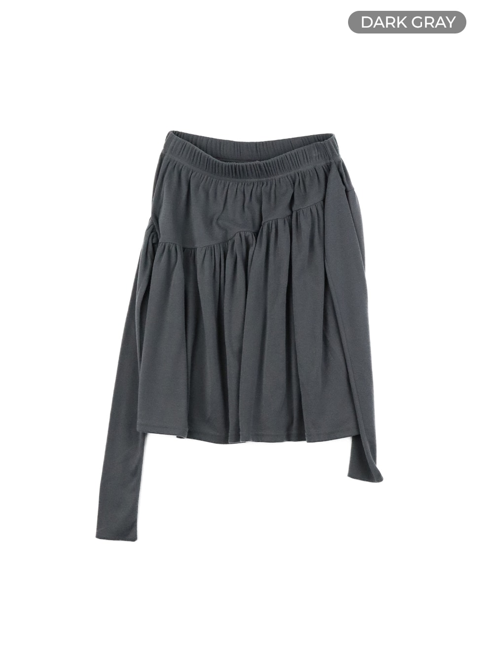 strap-midi-skirt-ca404 / Dark gray