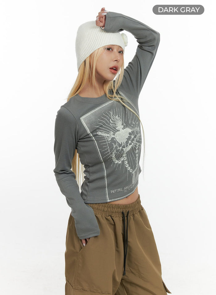 softcotton-graphic-long-sleeve-cs426 / dark gray