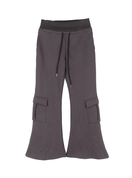 High Waist Cargo Bootcut Pants CD517