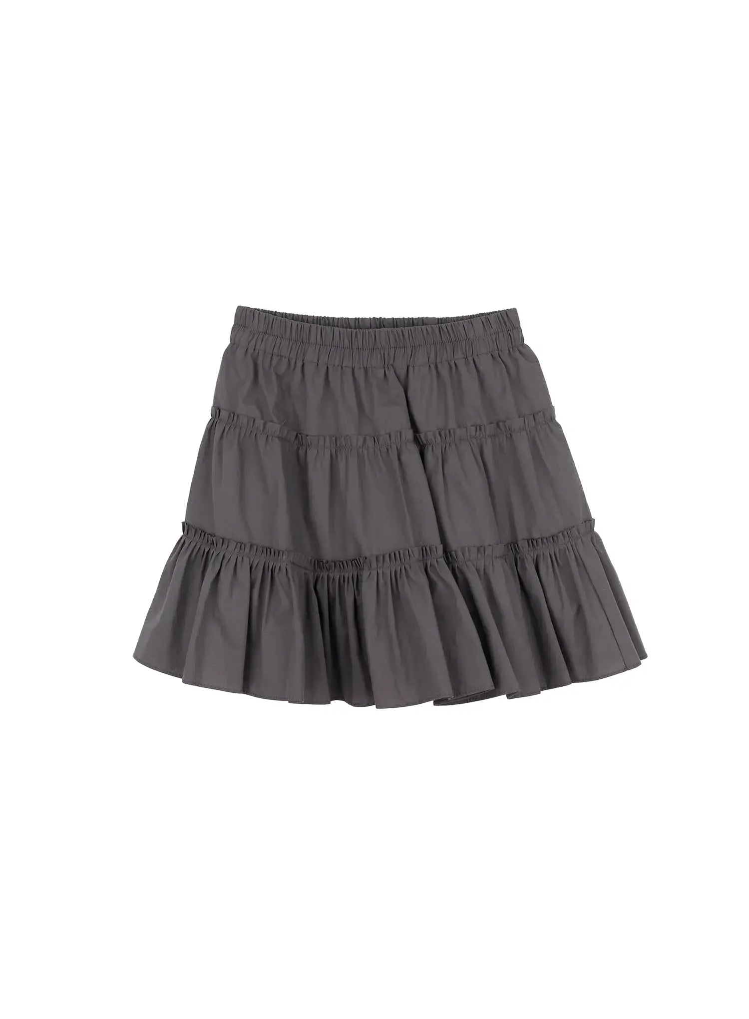 ruffled-flare-mini-skirt-cm505 / Dark gray