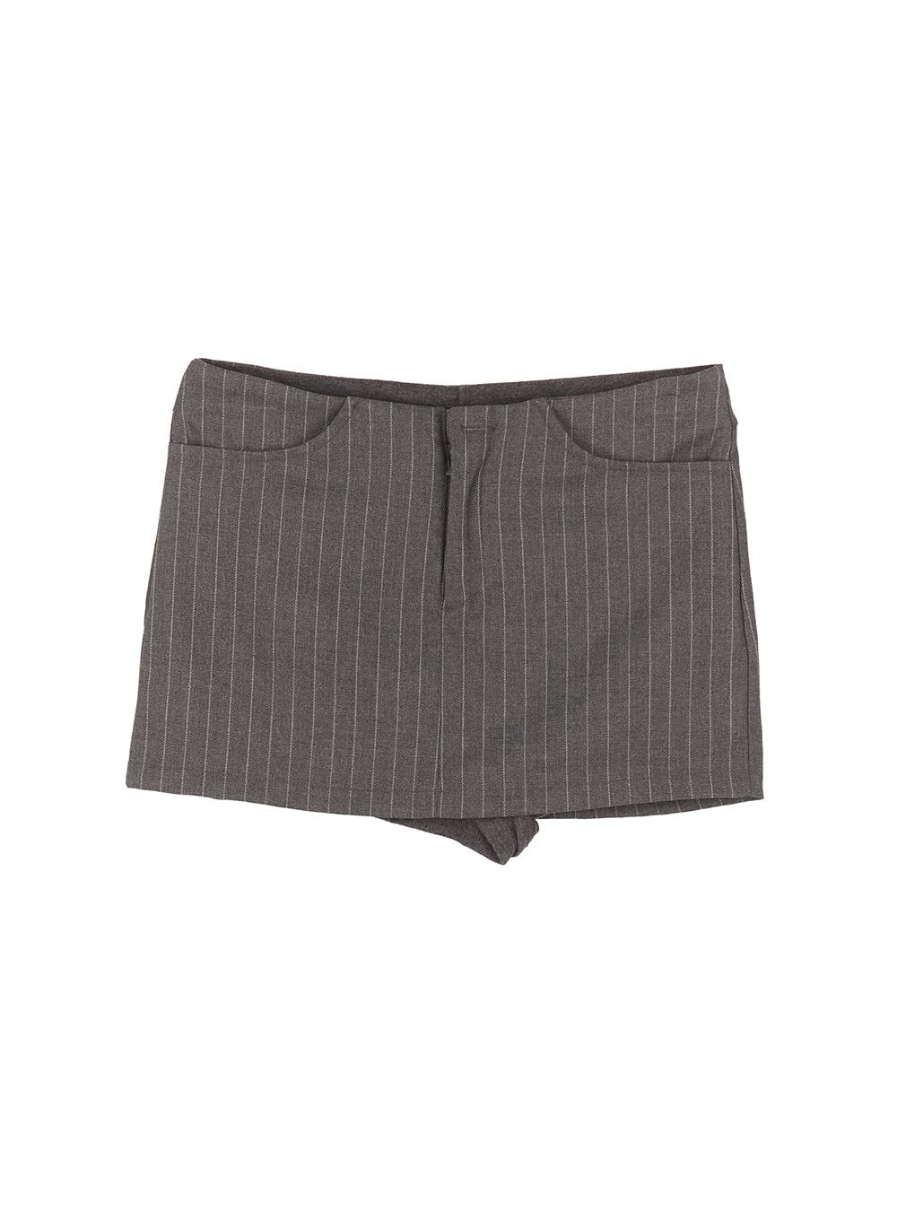 slim-stripe-mini-skirt-ca504 / Dark gray
