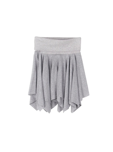 Flowy Handkerchief Hem Mini Skirt CA514