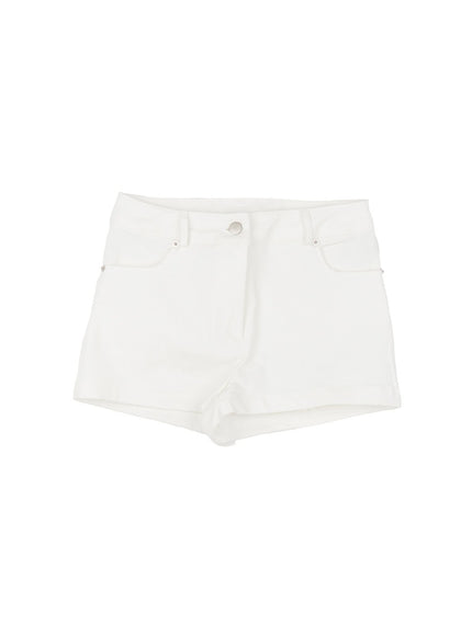 high-waisted-cotton-shorts-cy527 / White
