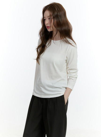 essential-comfort-long-sleeve-tee-cf504 / Light beige