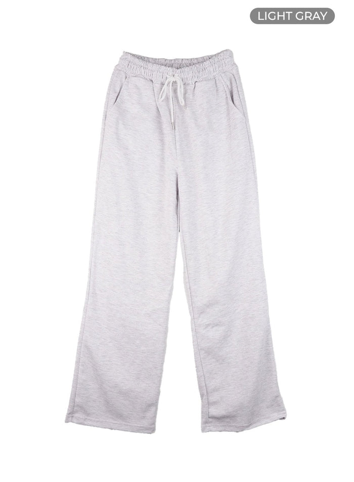 relaxed-fit-banded-cotton-sweatpants-cs426 / Light gray