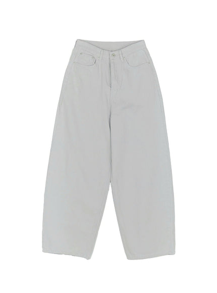 Studded Wide-Fit Cotton Pants CF519