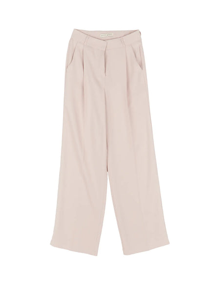 elegant-pintuck-wide-leg-pants-cu513 / pink