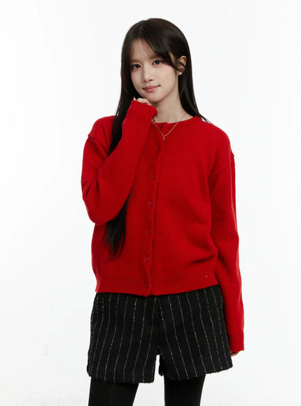 basic-everyday-cardigan-cd514 / Red