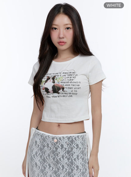 graphic-babydoll-tee-cg414 / White