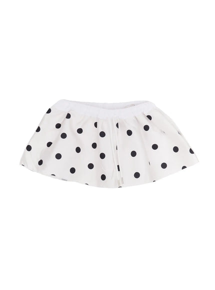 pola-dot-mini-skirt-cm520 / White