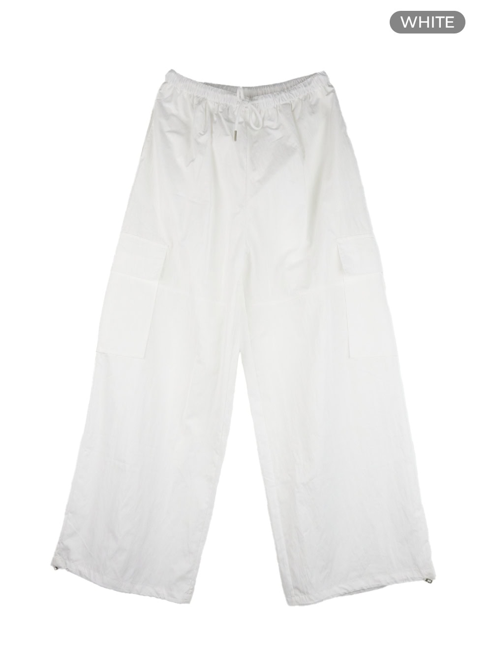 cargo-wide-leg-pants-cl418 / White