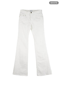 solid-cotton-bootcut-pants-cu428 / White
