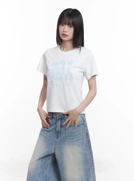 graphic-patch-tee-cu519 / White