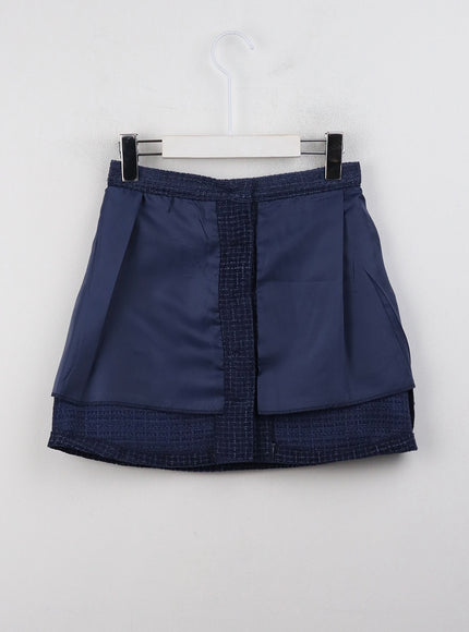 checkered-buttoned-mini-skirt-cj408