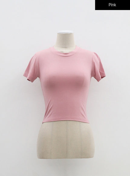 Slim Fit Crop Short Sleeve Tee BM304