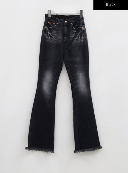 Faded Washing Bootcut Denim Pants CO17
