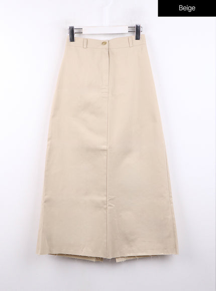 straight-fit-maxi-skirt-cj422 / Beige