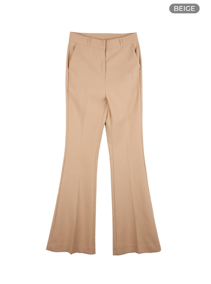 tailored-slim-fit-slacks-oo429 / Beige