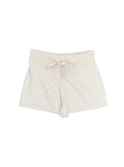 floral-print-banded-shorts-cm527 / Beige